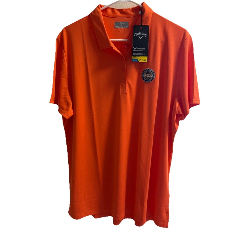 Callaway Men's HOT CORAL Orange Polo Shirt XXL